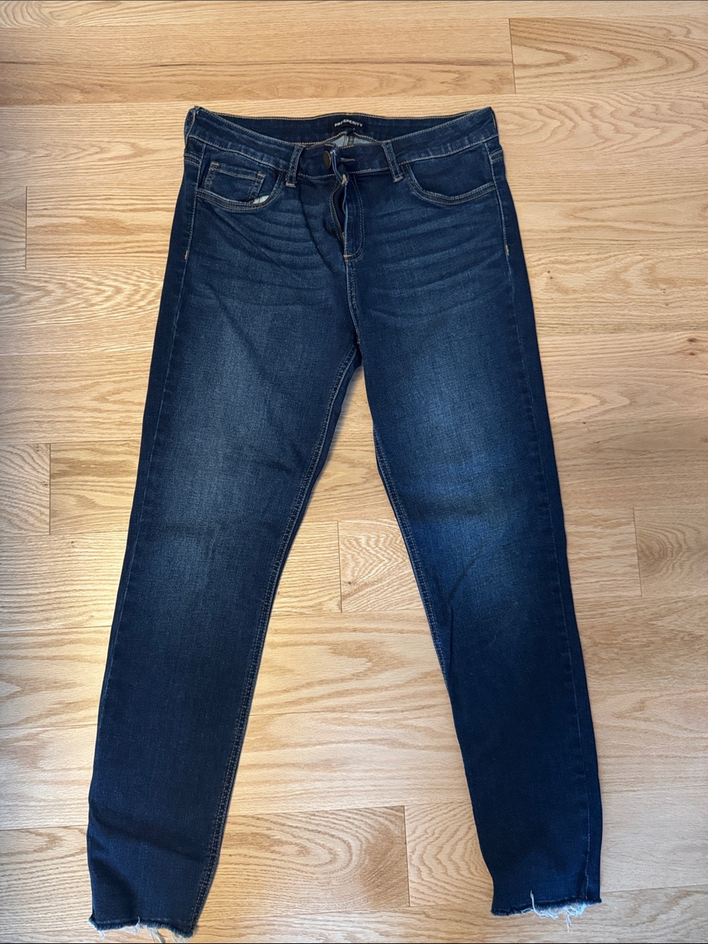 Dark Blue Ankle Skinny Jeans for Women - Stretch Denim